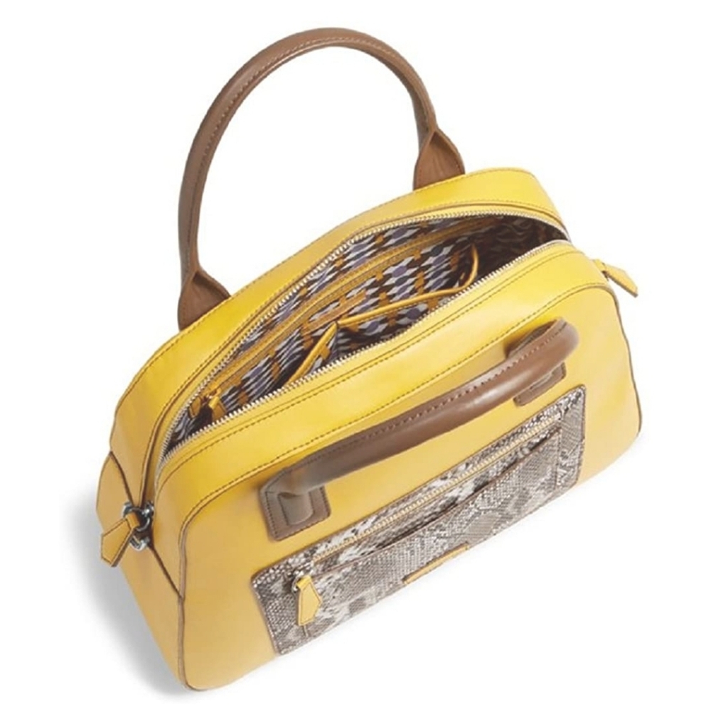 Vera Bradley Maize Python Print Bowler Handbag - image 2